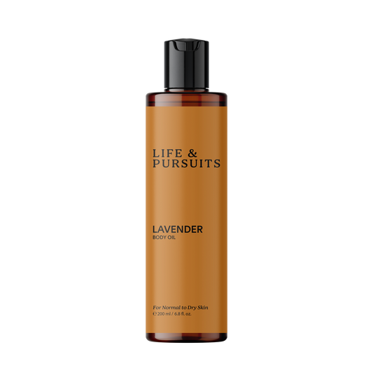 Life & Pursuits | Lavender Body Oil | 200ml | Organic Coconut Oil | Argan Oil | Almond Oil