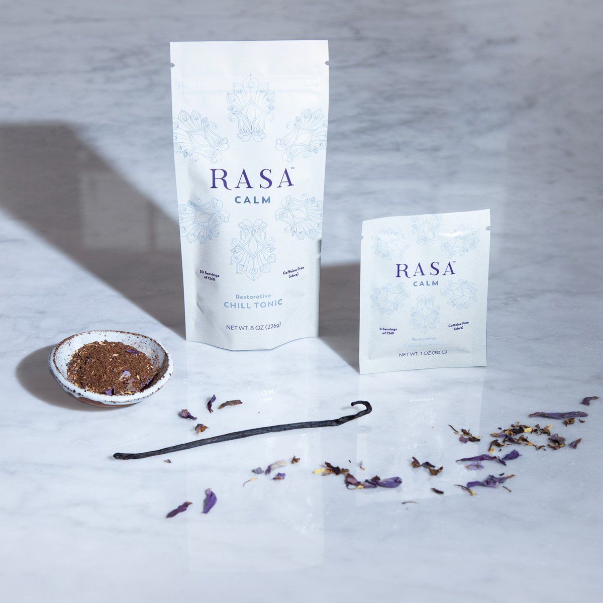 rasa | calm | 226g | ashwagandha | blue lotus | shatavari | cinnamon