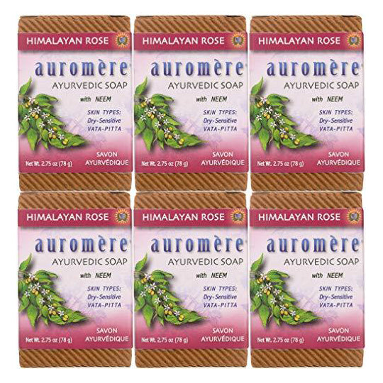 auromere | ayurvedic soap | neem | himalayan rose | 78gm