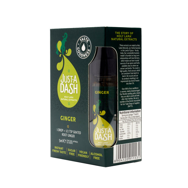 just a dash | ginger natural extract | spice drops | 150 drops