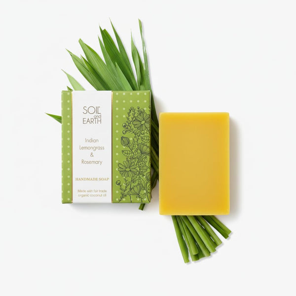 Soil and Earth | Indian Lemongrass & Rosemary | Handmade Soap Bar