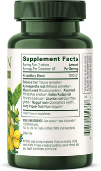 Mens Support tablets | Certified Organic | 90 Count
