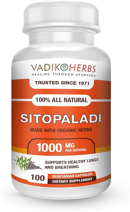 Vadik Herbs | Sitopladi Capsules | 100 Pieces