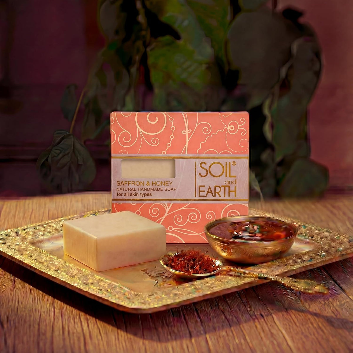Soil and Earth | Saffron & Honey | Handmade Soap Bar