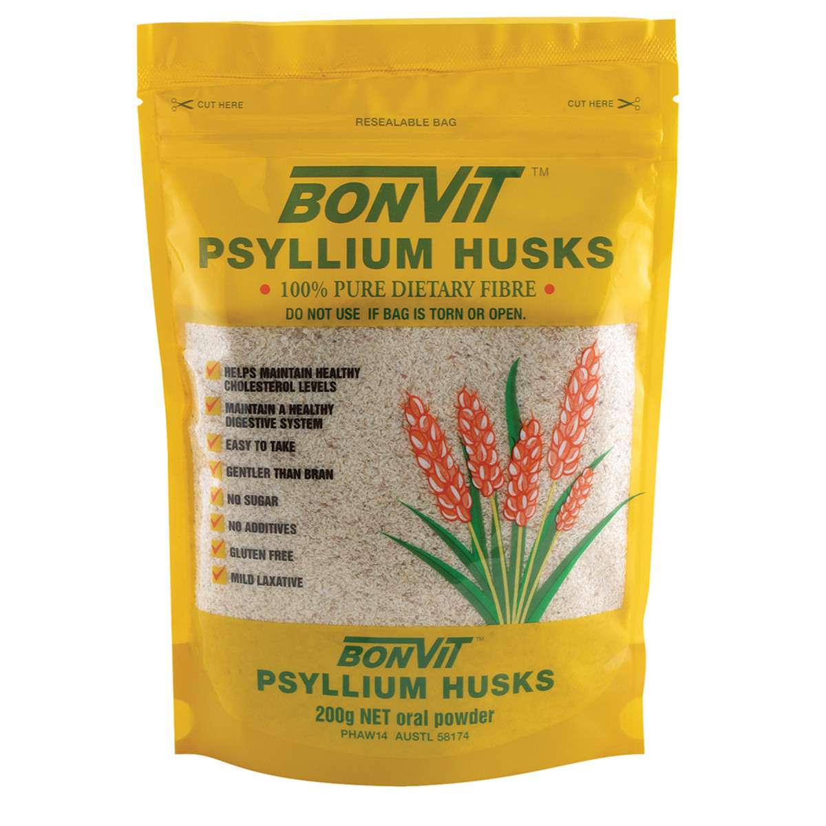 bonvit | psyllium husks powder | 200g