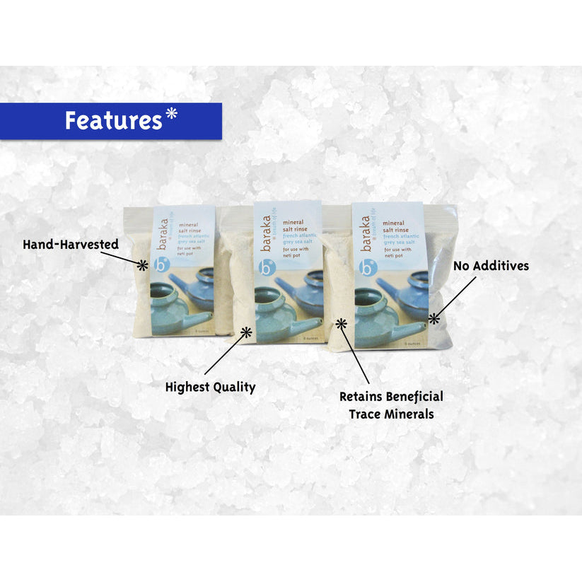 Baraka | Mineral Sea Salt Rinse | Neti Salt | certified by ACTOA