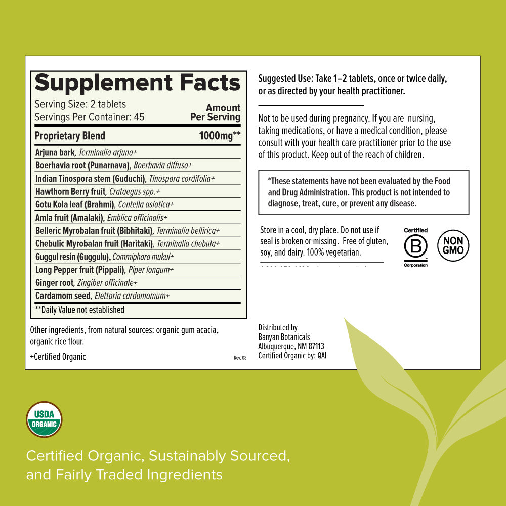 heart formula tablets - certified organic