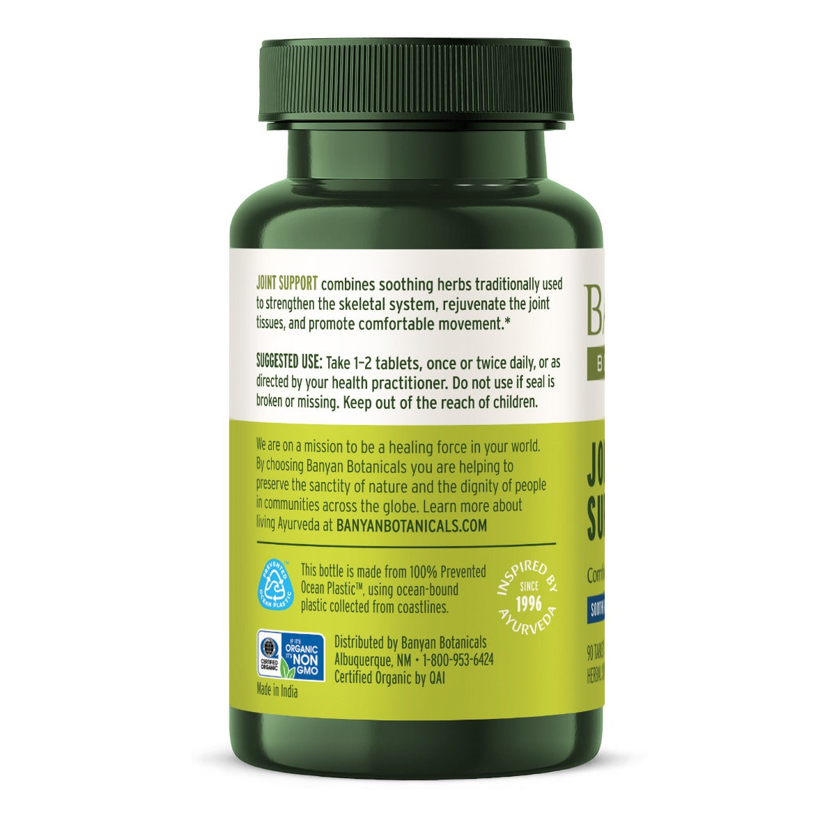 joint support tablets - certified organic