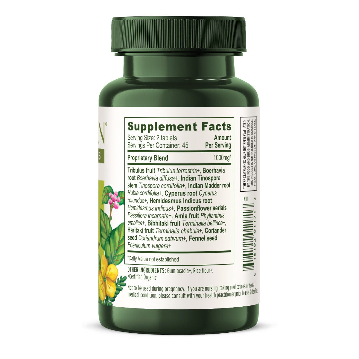 kidney formula tablets - certified organic