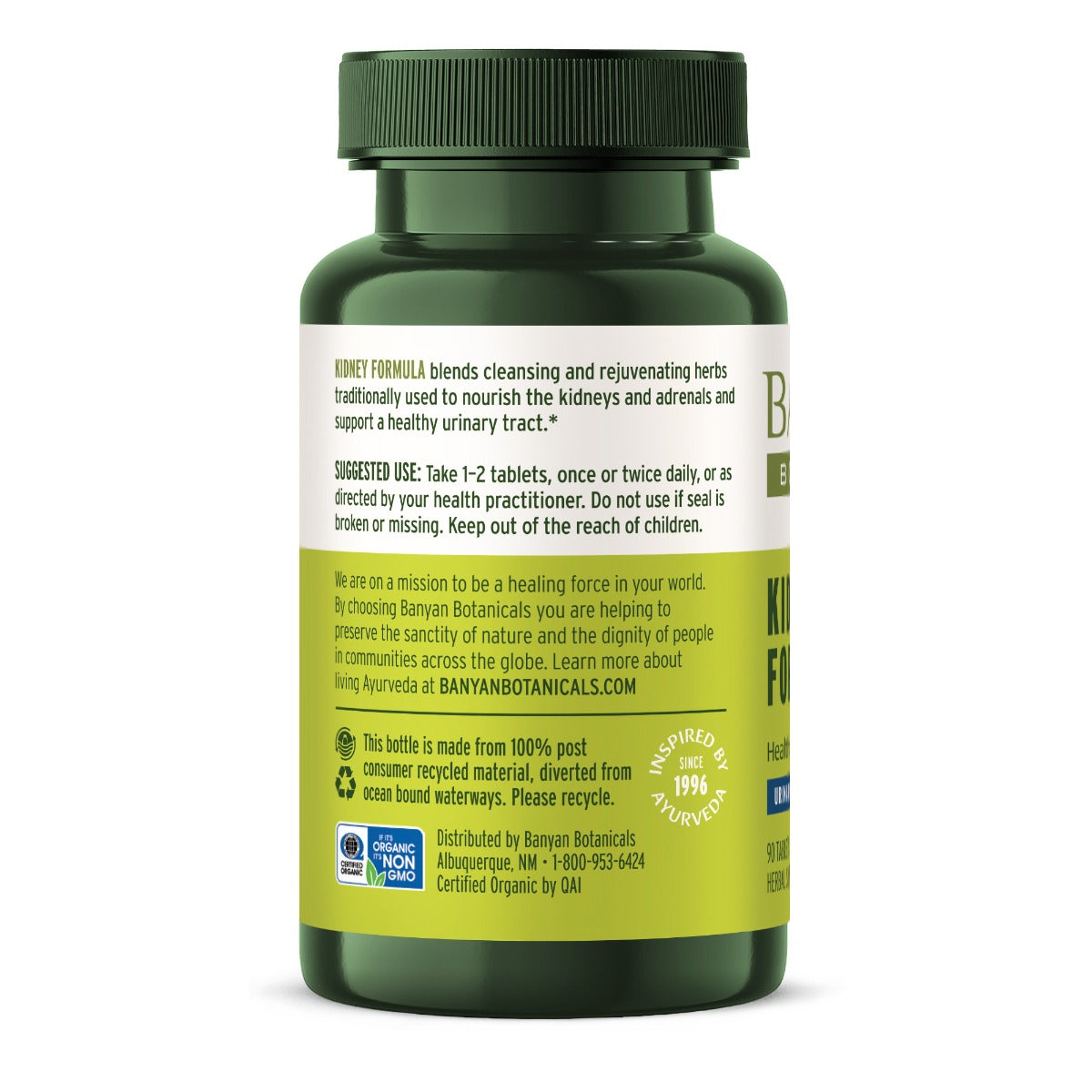 kidney formula tablets - certified organic