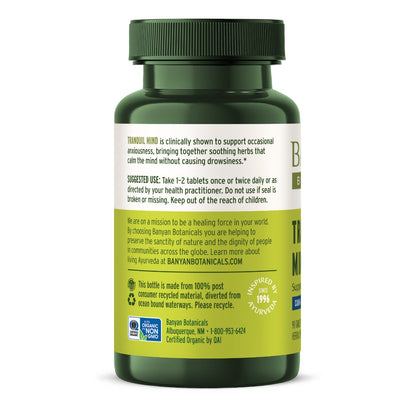 Tranquil Mind tablets - Certified Organic