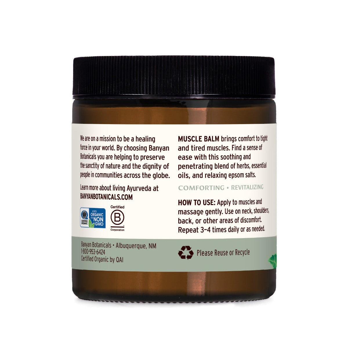 Muscle Balm | Ashwagandha | camphor, eucalyptus, and mint oil