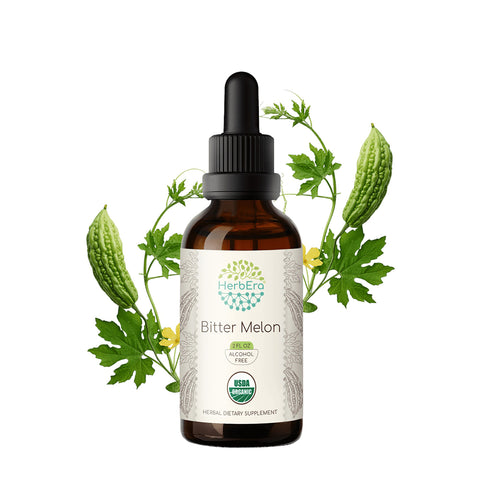 HerbEra | Bitter Melon Herbal Extract Tincture | Organic | Alcohol-FREE | 60ml | Made in USA