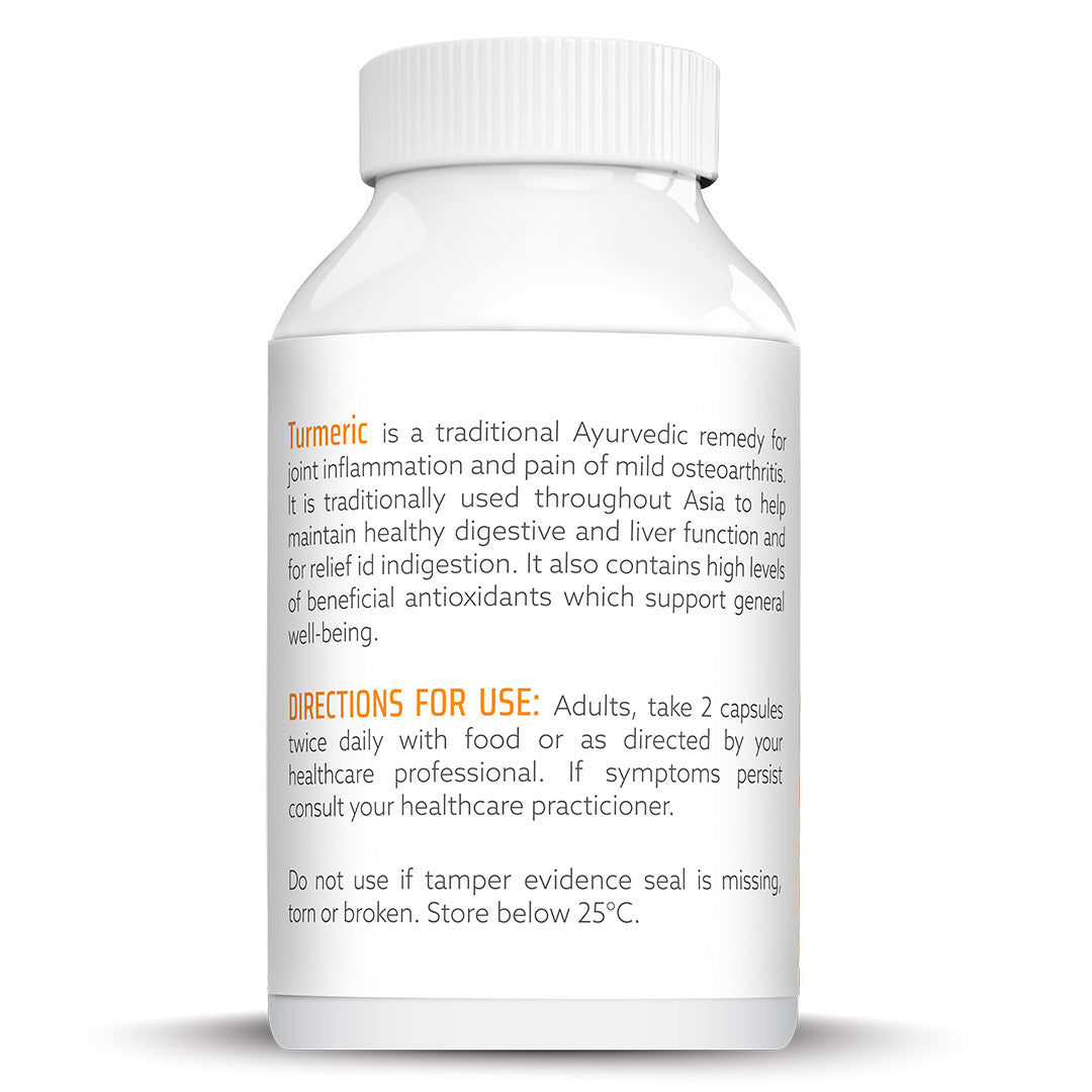 Natures Help | Organic Turmeric Capsules with Black Pepper and Ginger | 120 Capsules