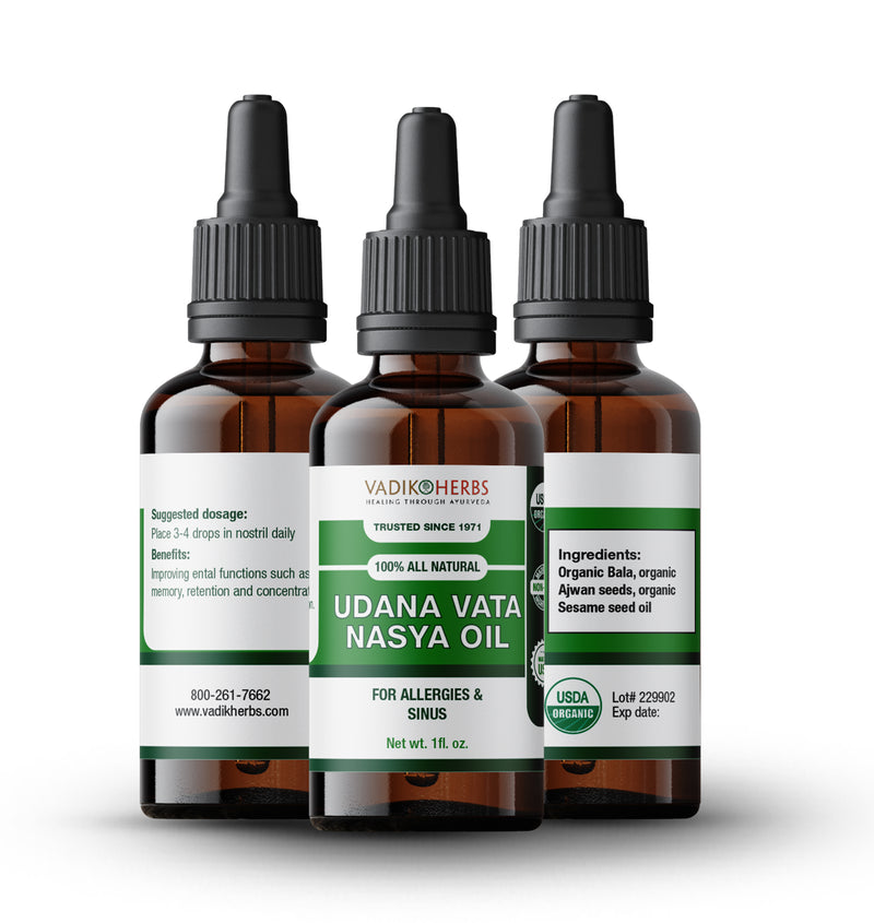 vadik herbs | nasya oil | udana vata | help in sinus and allergies | 30ml