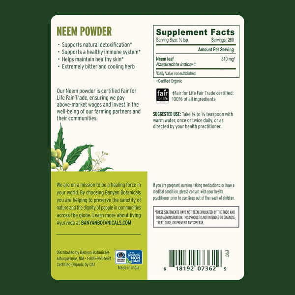 Neem Powder - Certified Organic