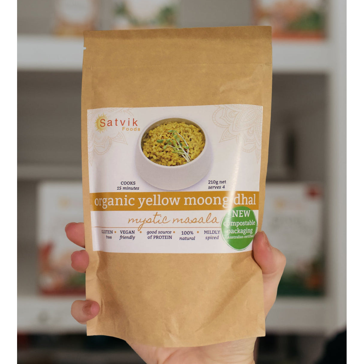 satvik foods | organic yellow moong dhal with mystic masala spice