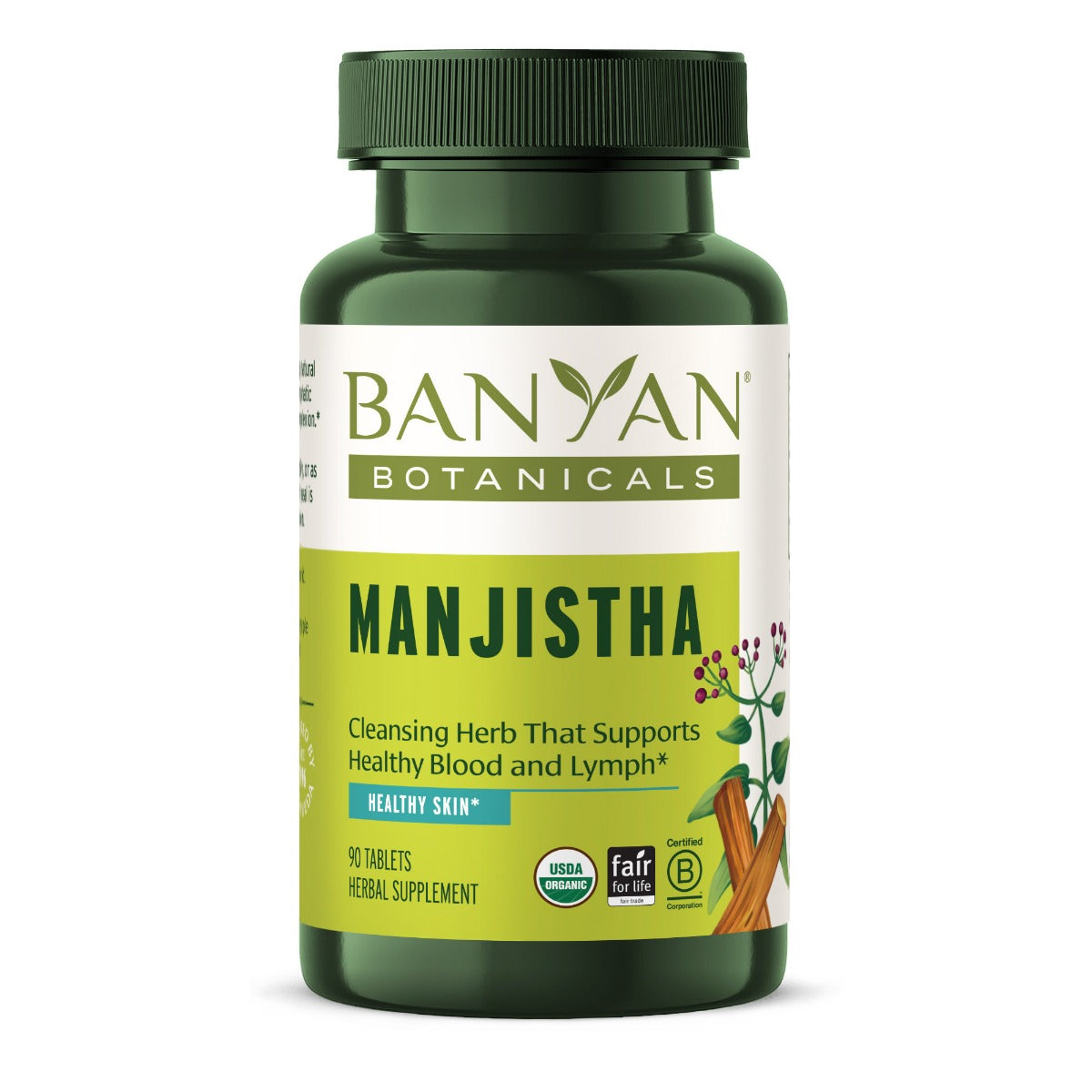 manjistha tablets | certified organic | 90 count