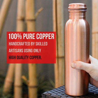 Pure Copper Bottle | Sealed Cap Design | 1 Ltr | For Ayurvedic Health Benefits