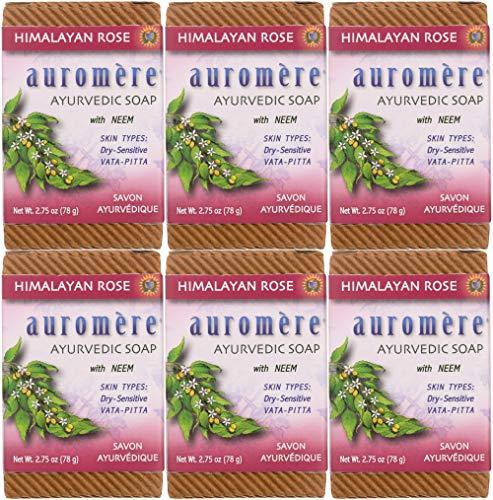 auromere | ayurvedic soap | neem | himalayan rose | 78gm
