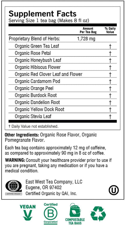 Yogi Tea | Skin DeTox | Herbal Tea | 16 Tea Bags | Soothing Rose Hibiscus
