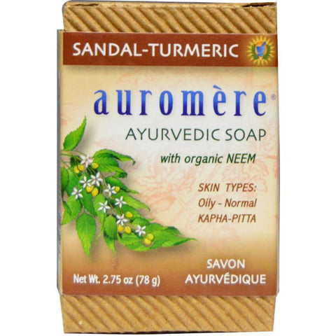 Auromere | Ayurvedic Soap Sandal | Turmeric | 78gm