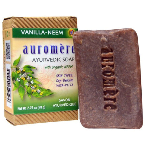 Auromere | Ayurvedic Soap | Vanilla Neem | 78gm