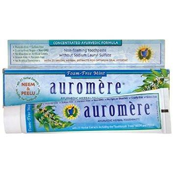 Auromere | Ayurvedic Herbal Toothpaste | Foam Free | Mint | 117gm