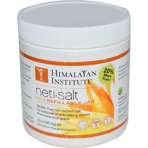 Himalayan Institute Neti Salt | Eco Refillable Jar | 340.2gm
