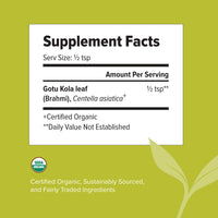 Brahmi/Gotu Kola Powder - Certified Organic