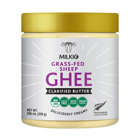 Milkio | Grass Fed Sheep Ghee | 250 ml | Keto Paleo | 100% Natural New Zealand made