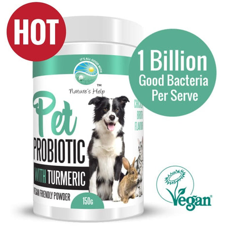 Natures Help | Pet Probiotic with Turmeric | 150g | For Dogs