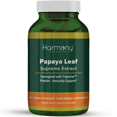 Harmony Veda | Papaya Leaf | 120 Capsules | For Healthy Immune and Digestive Systems