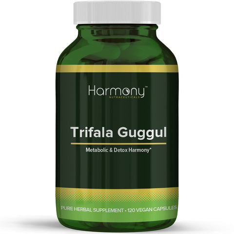 Harmony Veda | Trifala Guggul | Triphala Guggulu | 120 Capsules | For Detoxification, Rejuvenation, Optimum weight, Digestion and Absorption