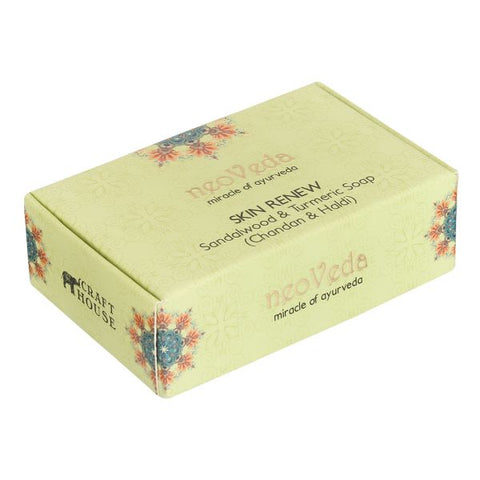 Neoveda | Skin Renew Soap | 100g | Sandalwood | Turmeric | For Lightens Complexion and Removes Toxins