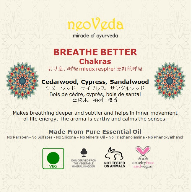 neoveda | breathe better chakras oil | 10ml