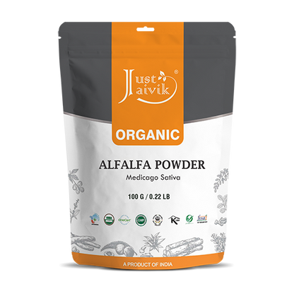 Buy Just Jaivik Organic Alfalfa Powder from Sattvic Health Store Australia