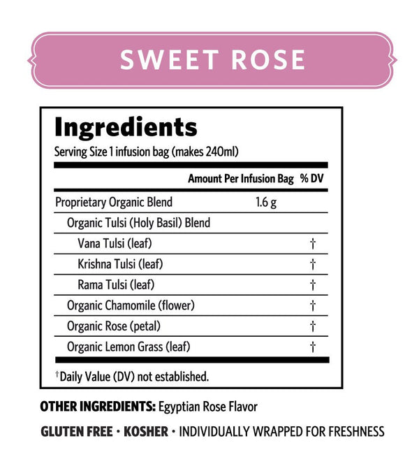 Tulsi Sweet Rose Tea | 25 tea bags