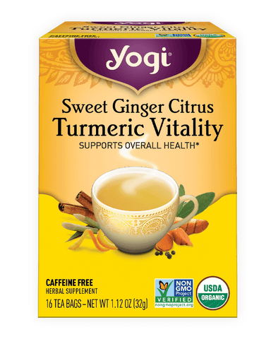 Yogi Tea | Sweet Ginger Citrus Turmeric Vitality Tea | 16 Tea Bags