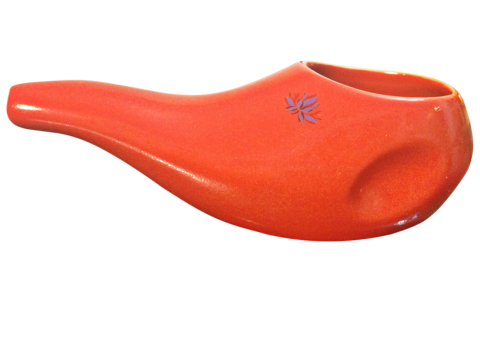 ergonomic ceramic neti pot - sattvic health store  - an ayurveda products store for australia