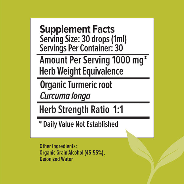 Turmeric liquid extract | Certified Organic | 30ml